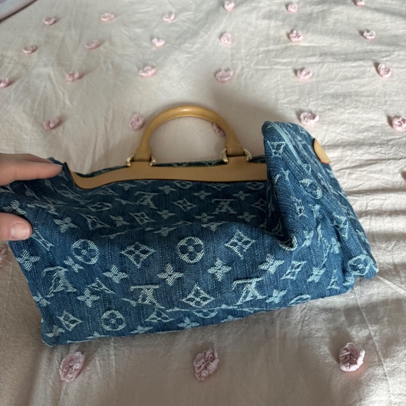 LOUIS VUITTON Monogram Denim Neo Speedy 30 Blue - Picture 7 of 10